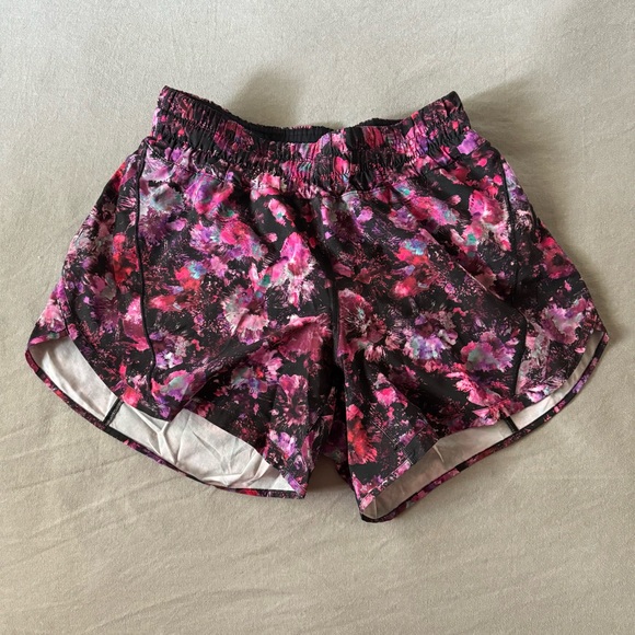 lululemon athletica Pants - lululemon Track That Short 5” Fluoro Floral Multi
